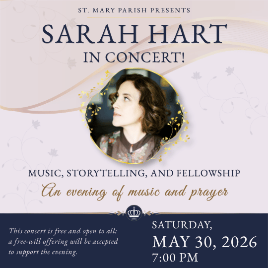 Sarah Hart In Concert May 30 at 7pm